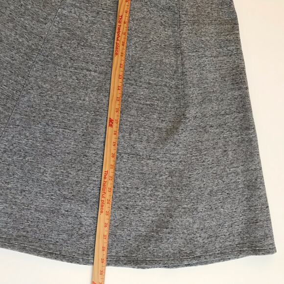 J. Crew Size 14 A Line Gray Dress Velvet Tie Belt EUC Back Zip Midi Length G8476 - Picture 11 of 14